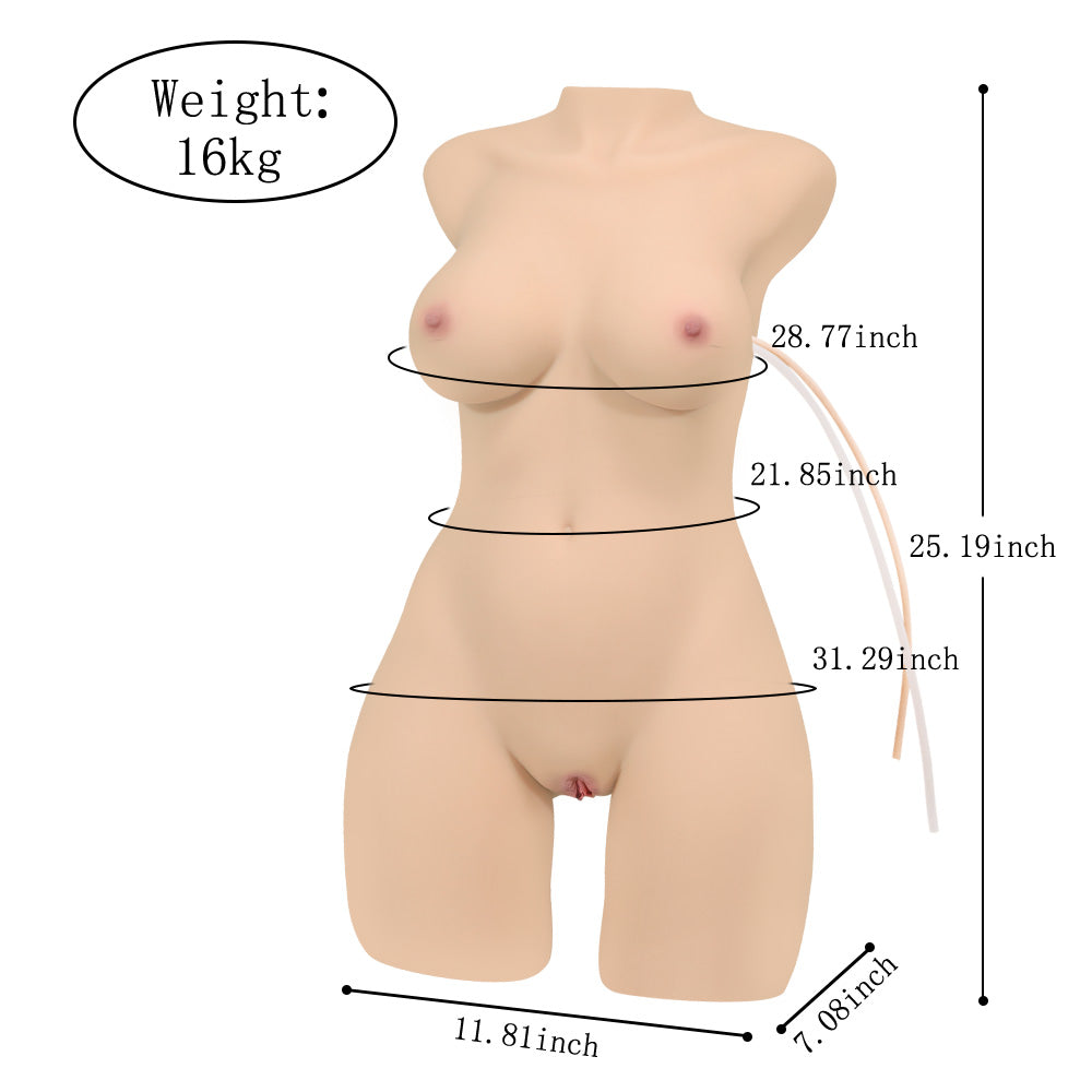 41cm/16.1in Torso Sex Doll Automatic Sucking Vagina - Isabella(In Stock US)