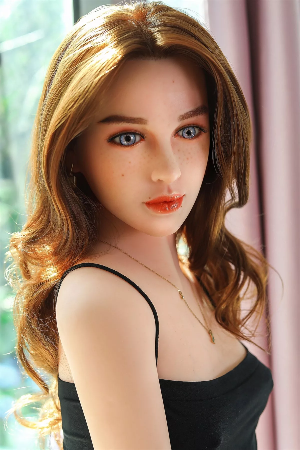 5Ft 3(159cm) A Cup Freckle Style Realistic Sex Doll - Ambre(3 Sizes)