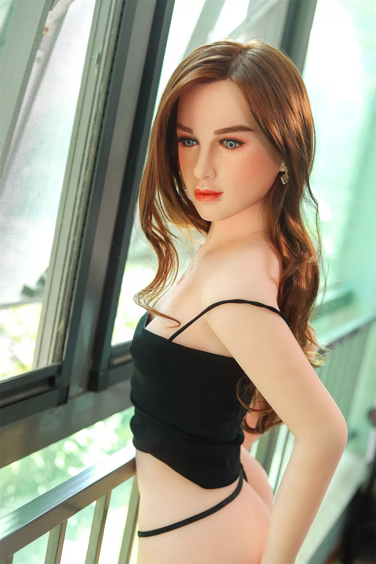 5Ft 3(159cm) A Cup Freckle Style Realistic Sex Doll - Ambre(3 Sizes)