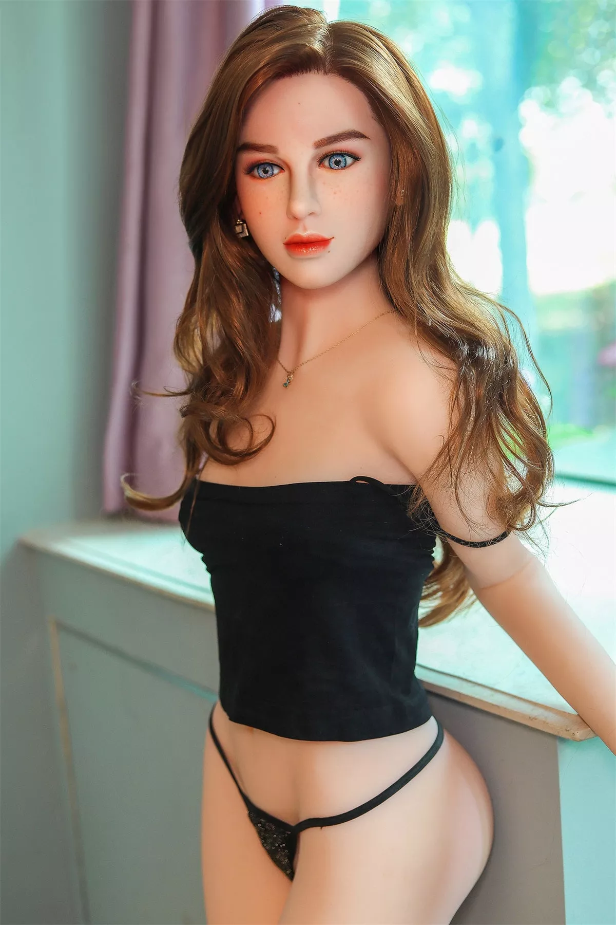 5Ft 3(159cm) A Cup Freckle Style Realistic Sex Doll - Ambre(3 Sizes)