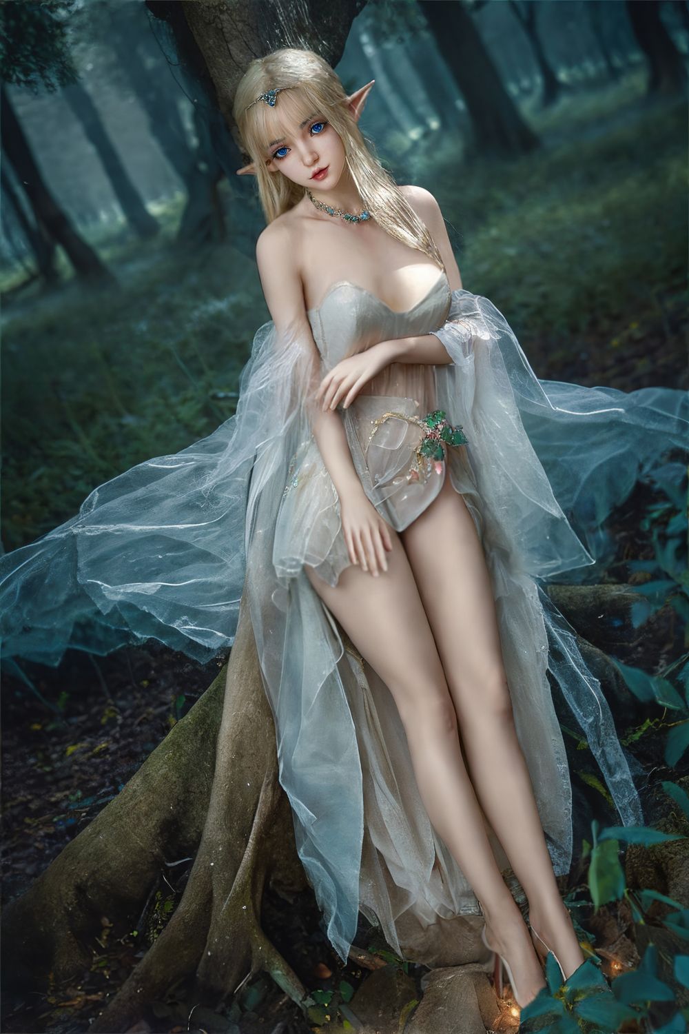 SY Doll | 150cm/4ft9 Flat Breasts Lovely Elf Cosplay Realistic Full Silicone Sex Doll - Ailsa - TLD