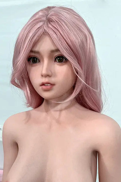 Pink GND Kae sex doll, nude factory photo, pink hair, 150cm anime cosplay sex doll full-body, TopLoveDoll