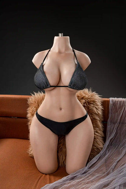 Mara kopflose Halbtorso-Puppe – 76 cm, Platin-Silikon | US-Lagerbestand